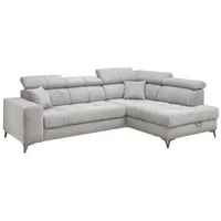 Ed exciting design Ecksofa Taupe, 4-Sitzer, Ottomane rechts,L-Form, 282x198