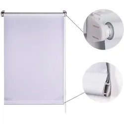 Rollo Verdunklungsrollo Sichtschutzrollo Sichtschutz Fensterrollo Jalousie Verdunklung Blickschutz Rollladen 150x85cm weiß Jet-Line