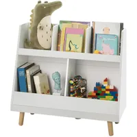 SoBuy Kinderregal KMB19 86 x 77 x 36 cm Holzwerkstoff weiß