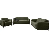 Home Affaire Polstergarnitur HOME AFFAIRE "Marone", grün (olive, olive), H:76cm T:90cm, 100% Polyester, Sitzmöbel-Sets, auch einzeln erhältlich