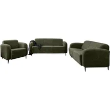 Home Affaire Polstergarnitur HOME AFFAIRE "Marone", grün (olive, olive), H:76cm T:90cm, 100% Polyester, Sitzmöbel-Sets, auch einzeln erhältlich
