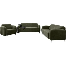 Home Affaire Polstergarnitur HOME AFFAIRE "Marone", grün (olive, olive), H:76cm T:90cm, 100% Polyester, Sitzmöbel-Sets, auch einzeln erhältlich