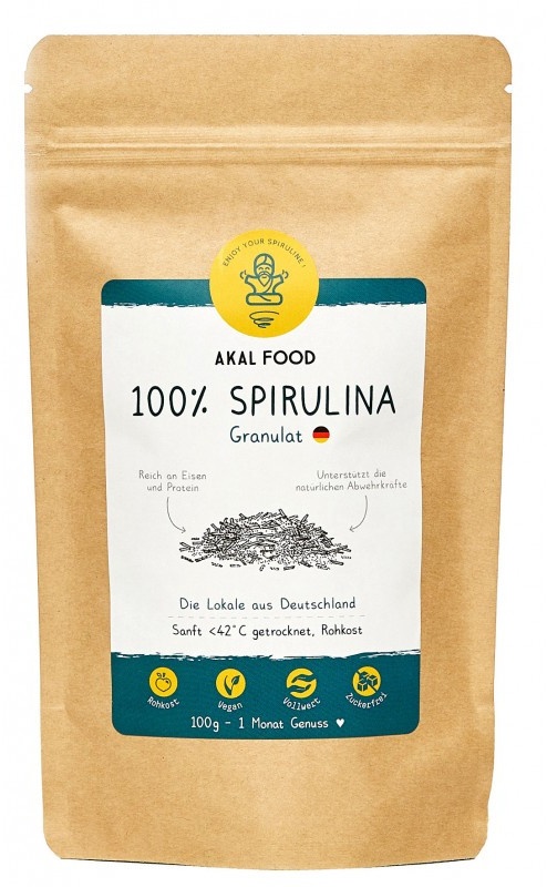 Spirulina-Streusel aus Deutschland von Akal Food - roh (0.1kg)