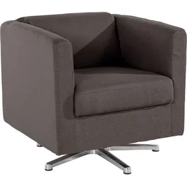 Home Affaire Sessel Bob Polyester 72 x 71 x 75 cm Grau drehbar mit Sternfuß