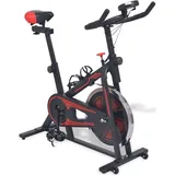 vidaXL Heimtrainingsrad schwarz/rot