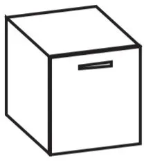 Artiqua 300 Unterschrank, Graphit Struktur quer, 300-UST-1-45-R-7098-401 300-UST-1-45-R-7098-401