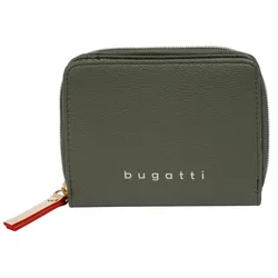 Geldbörse BUGATTI "ELLA", grün, Kunstfaser, unifarben, leicht glänzend, casual,modisch, Kleinlederwaren