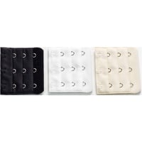 BH-Verlängerung mit drei Haken, Schwarz, Weiß, Beige, 3er-Pack