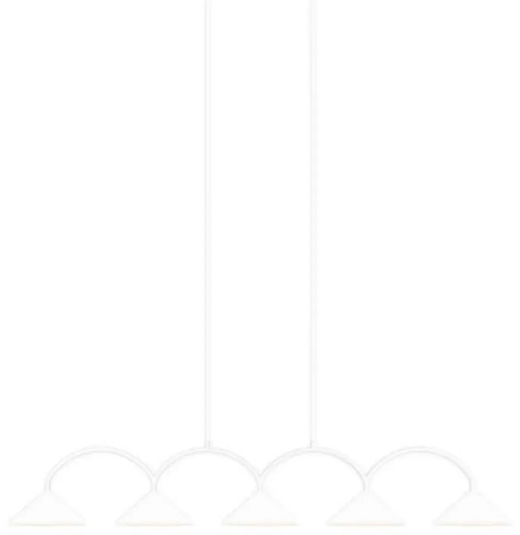 Pendelleuchte Globen Lighting, CURVE 3, dimmbar, Weiß, für Wohnzimmer, Metall, Vintage - 165 - 25 - 30