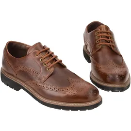 CLARKS Batcombe Wing Derbys, Braun (Dark Tan Lea), 40 EU