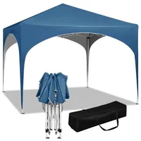 BukkitBow – Partyzelt mit runder Kante – faltbares Zelt – wasserdicht und wetterfest – Gartenpavillon – 300 x 300 cm – Blau