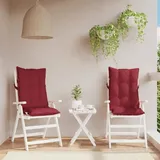 Vidaxl Hochlehner-stuhlkissen 2er Set Bordeauxrot