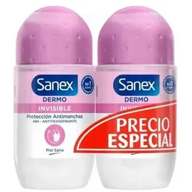 Sanex Invisible Roll-On Deodorant, 2 x 50 ml