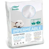 Matratzenschoner, wasserdicht, Frottee, Komfort, 100 % Baumwolle, hochwertige Qualität, Öko-TEX®, Spannhöhe 35 cm, Spannbettlaken, hypoallergen, atmungsaktiv, Bett-Isolator, 180 x 200 cm