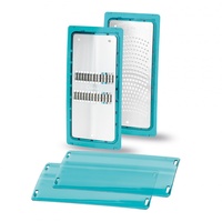 Nicer Dicer Chef Professional Gemüseschneider Reib-Einsätze | Set 2-tlg. - Zubehör, Julienne Reibe-Einsatz, Feiner Reibe-Einsatz, Schutzabdeckung. Gemüsereibe, Käsereibe