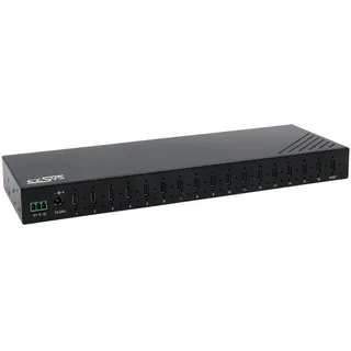 Exsys EX-12276HMS 16-Port USB 3.2 Gen 2 Metall Hub mit 16x C-Anschlüsse
