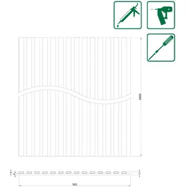 FN Neuhofer Wandpaneel Akustik Eiche Dunkel 2 St. 240 x 56,5 x 1,7 cm