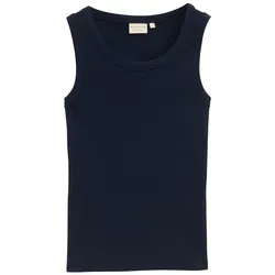 TOM TAILOR Damen Top mit Rippstruktur, blau, Uni, Gr. XXXL
