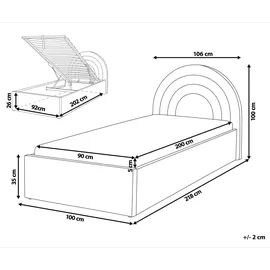 Beliani Kinderbett Anet 90x200