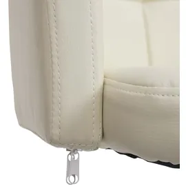 Mendler Esszimmerstuhl Orlando, Küchenstuhl Stuhl mit Armlehne, Kunstleder Chrom