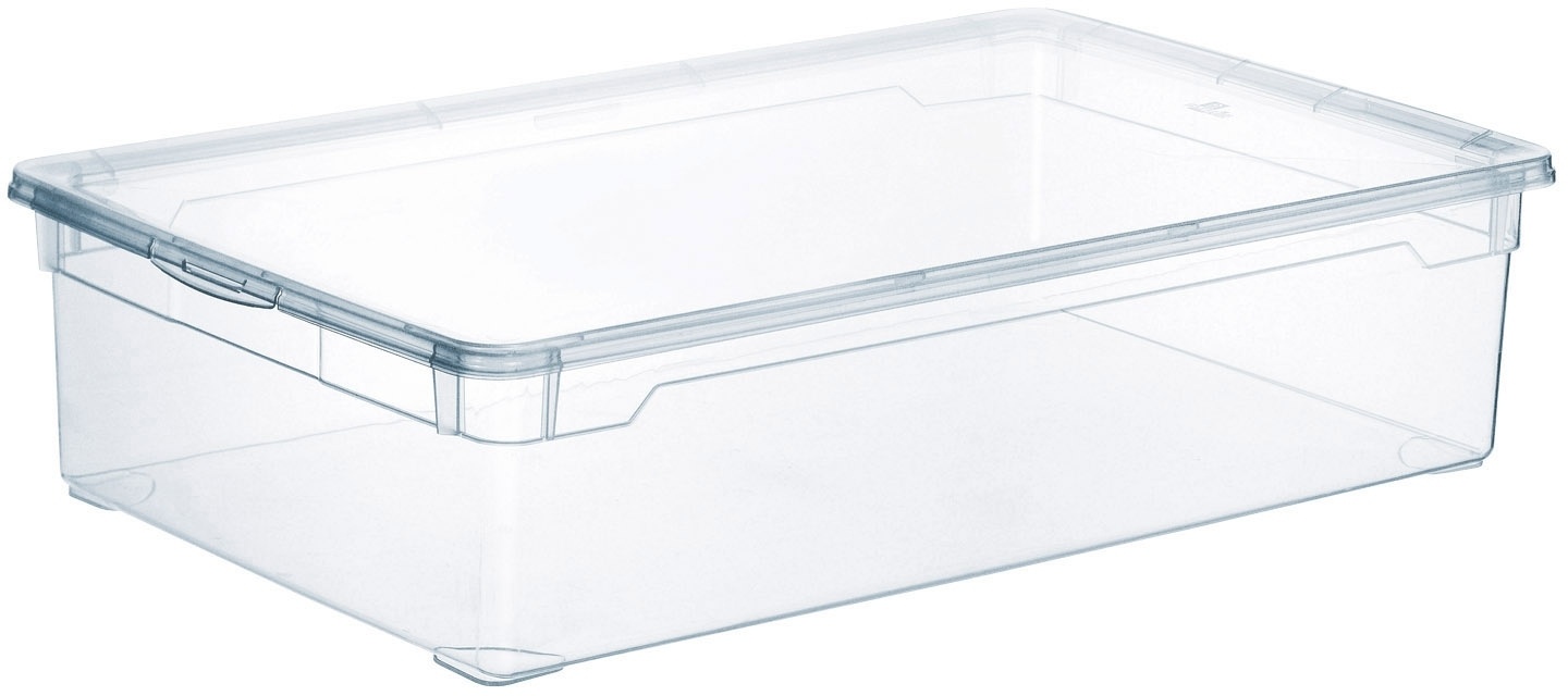 Rotho Aufbewahrungsbox 30 Liter CLEAR, Transparent - Kunststoff - 30 Liter - stapelbar