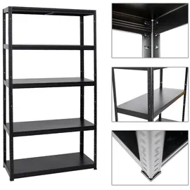 Proregal Schwerlastregal Steel Eagle HxBxT 180 x 100 x 40 cm Fachlast 130kg Schwarz Metall, Rechteckig, 100x180x40 Freizeit, Heimwerken, Werkstatt, Schwerlastregale