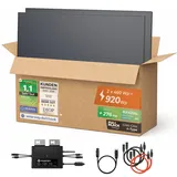 Solarway® 920W Balkonkraftwerk 800W komplett Steckdose - neuester 800 Watt Wechselrichter - Solaranlage Komplettset - 460W bifaziale Solarmodule & Envertech & Zubehör