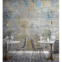 Marburg Smart Art Gallery Fototapete Shabby Uni (B x H: 2,65 x 3,4 m, Vlies, Grau-Gelb)