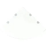 vidaXL Eckablage mit Verchromten Halterungen Glas Transparent 45x45 cm