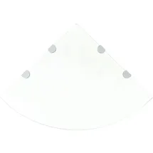 vidaXL Eckablage mit Verchromten Halterungen Glas Transparent 45x45 cm