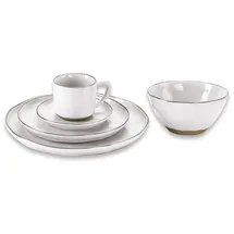 Loberon Biarré Geschirr 30-tlg. weiß
