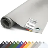 ANKO Planen PVC Plane 600g/m2 mit Ösen Abdeckplane Schutzplane matt (Grau, 3m x 6m)