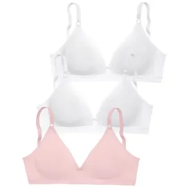 PETITE FLEUR Bralette-BH Damen 2xweiß+1xrosa Gr.80B