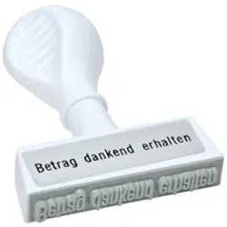 WEDO Stempel Betrag dankend erhalten 193 7