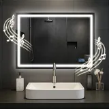 CLP Badspiegel Jaffrey mit Bluetooth 50x70 cm