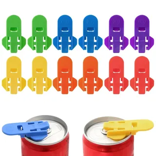 12 Stück Getränkedosenöffner, Dosenöffner aus Kunststoff für Cola, Bier, Getränke, Limonade, Einfacher Dosenöffner