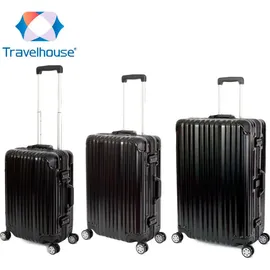 TRAVELHOUSE London Koffer-Set 3-tlg. schwarz