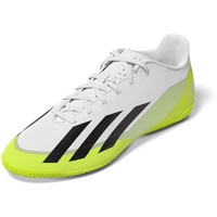 adidas Damen X Crazyfast.4 in Football Shoes (Indoor), FTWR White Core Black Lucid Lemon, 44 2/3 EU - 44 2/3 EU