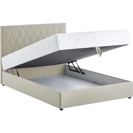 Atlantic Home Collection Boxbett ""Benita", OTTOs Choice Topseller inkl. Bettkasten", beige (creme), L:207cm, Bezug Bett: 100% Polypropylene;Bezug Matratze: 100% Polyester, ATLANTIC HOME COLLECTION, Komplettbetten, Boxspringbett, erhältlich in verschiedenen Größen, inkl.