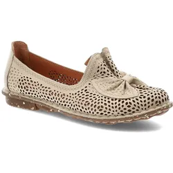 Beige Ballerinas Ravini Flache Schuhe, 36