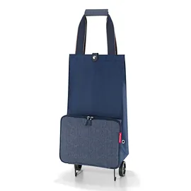 Reisenthel Foldabletrolley herringbone dark blue