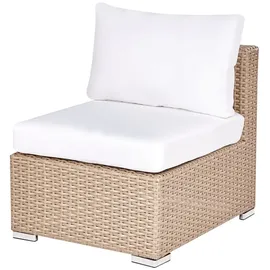 Beliani Lounge-Set 8-tlg. Sandbeige/Weiß
