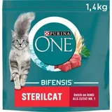 Purina 1,4kg Sterilcat Rind PURINA ONE Trockenfutter für Katzen