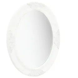vidaXL Wandspiegel im Barock-Stil V1 : Farbe - Weiss, Größe - 50 x 60 cm