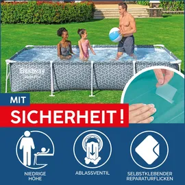 BESTWAY Steel Pro Frame Pool Set 366 x 201 x 66 cm inkl. Filterpumpe