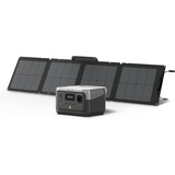 EF ECOFLOW Tragbare Powerstation RIVER 2 mit 110W faltbare solar panel, 256 Wh Solargenerator mit LiFeP04, Schnellladung in 1 Stunde, bis zu 600 W Leistung, Balkonkraft für Notstrom/Camping