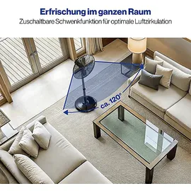 Clatronic PC-VL 3064 MS Standventilator Schwarz 40 cm