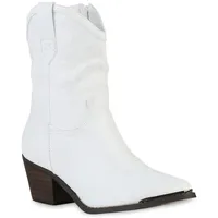 VAN HILL Damen Cowboy Boots in Weiss