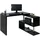 MCW Design Eckschreibtisch MCW-A68, Bürotisch Schreibtisch, hochglanz drehbar 120x60cm ~ schwarz
