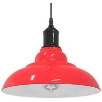 VidaXL Pendelleuchte Höhenverstellbar E27 Rot Glänzend ø 31 cm